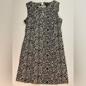Ralph Lauren Dress Black & White Sleeveless Size 14